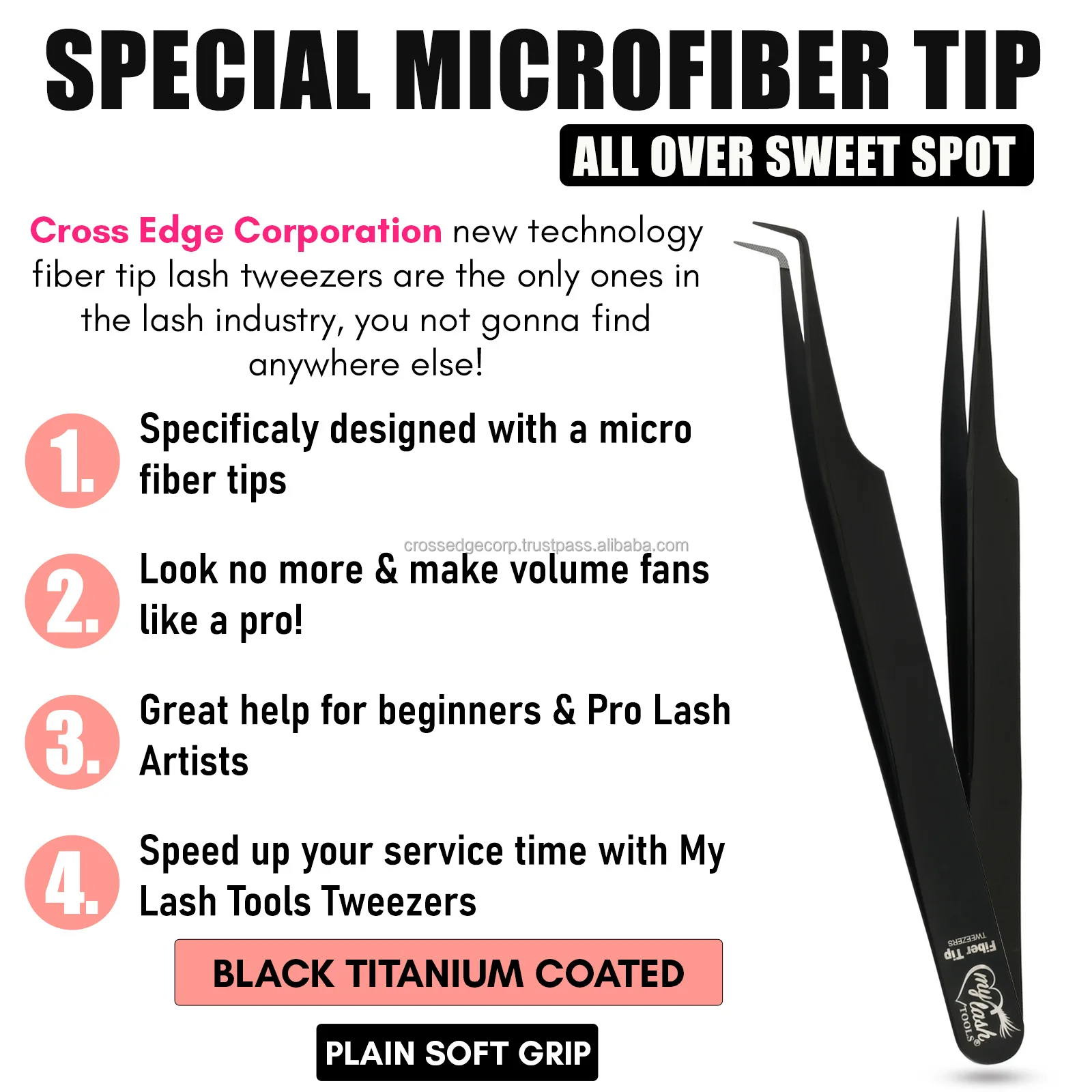 Fiber Tips Lash Tweezers 90 Degree Eyelash Extensions Narrow Tip 75 Deg