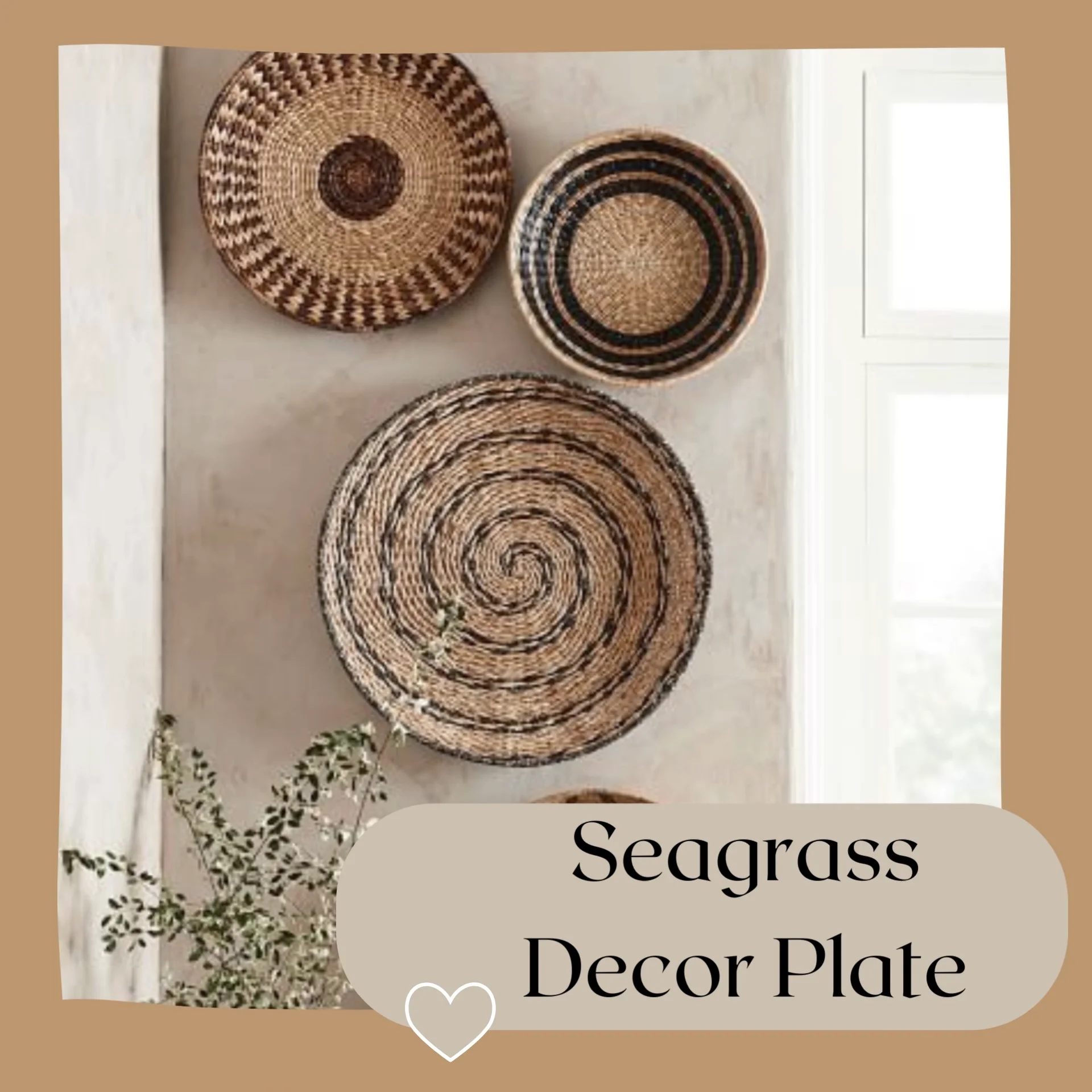 Decorative Seagrass Wall Hanging Baskets Natural African Wall Mounted