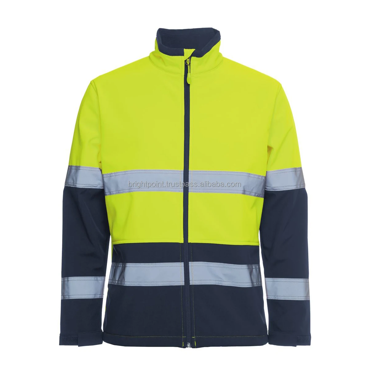 High Visibility Fluorescent Work Wear Soft Shell Jackets Hi Vis Custom