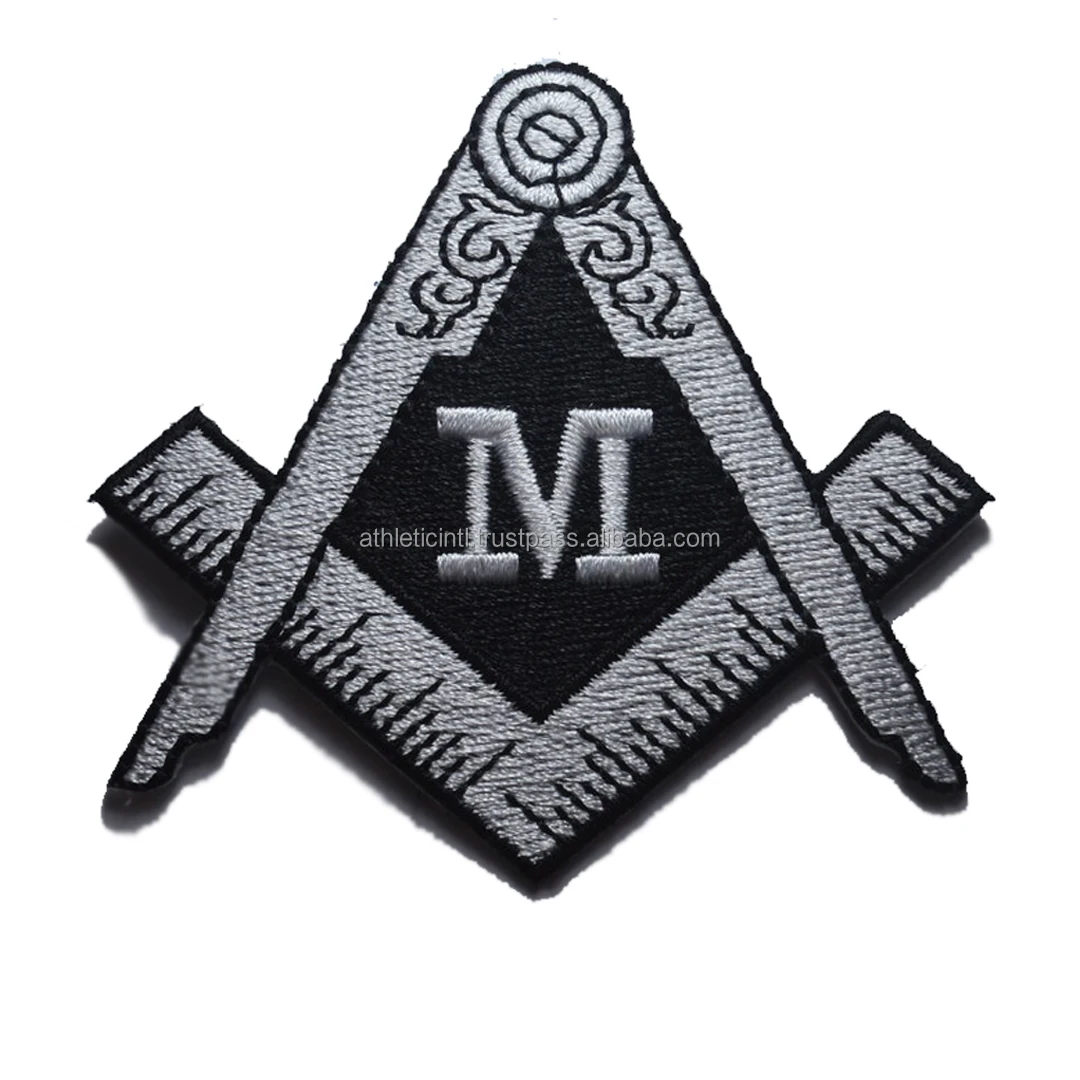 Masonic Large Back Patch Embroidered Patches Iron On Sew On Blue