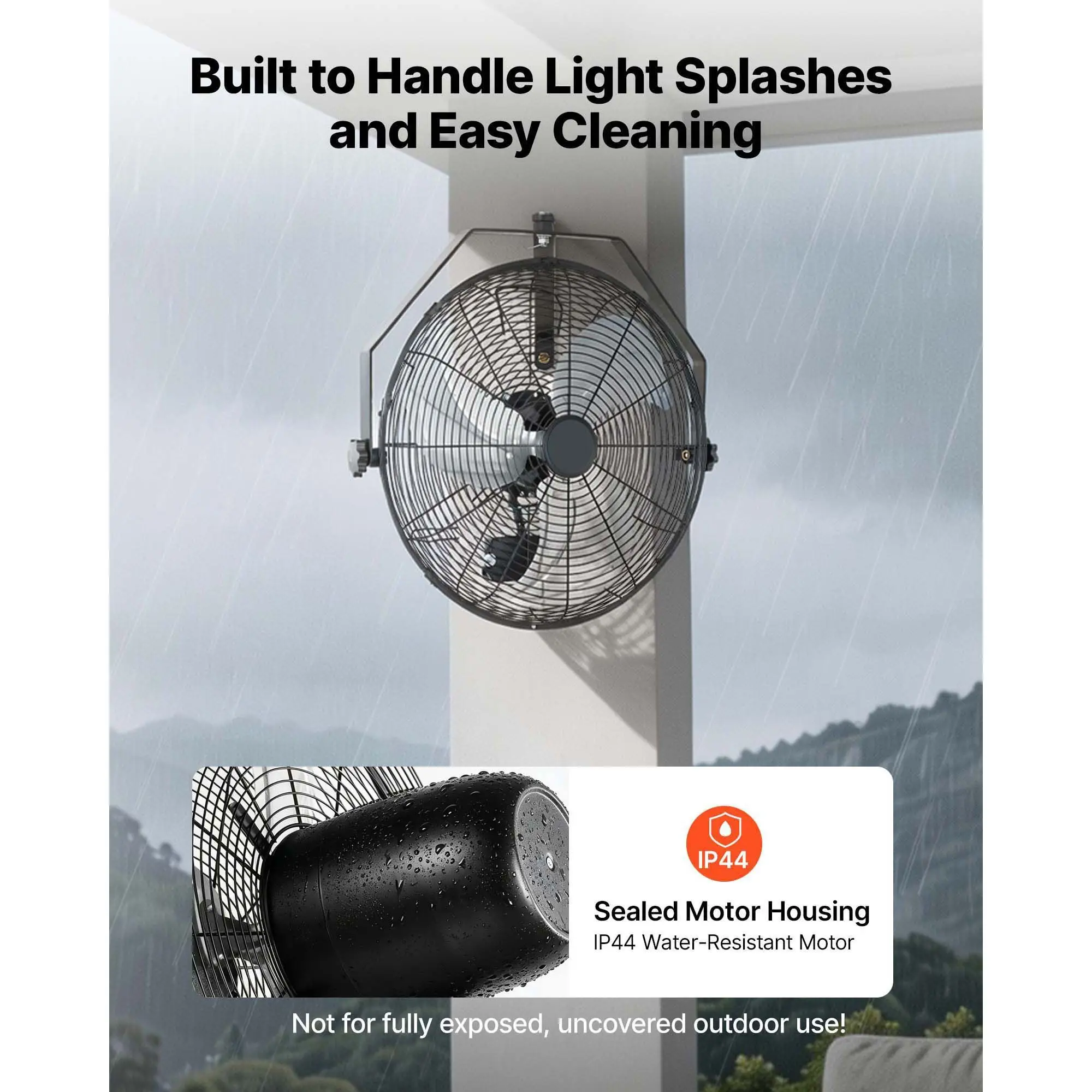 Wall Mounted Fan, 18", IP44, 60W - detail 6