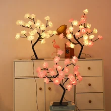 Luxury Lamp Creative Personality Bar Chandelier Nordic Table Bedside Led Night Light 3D Tree Lamp