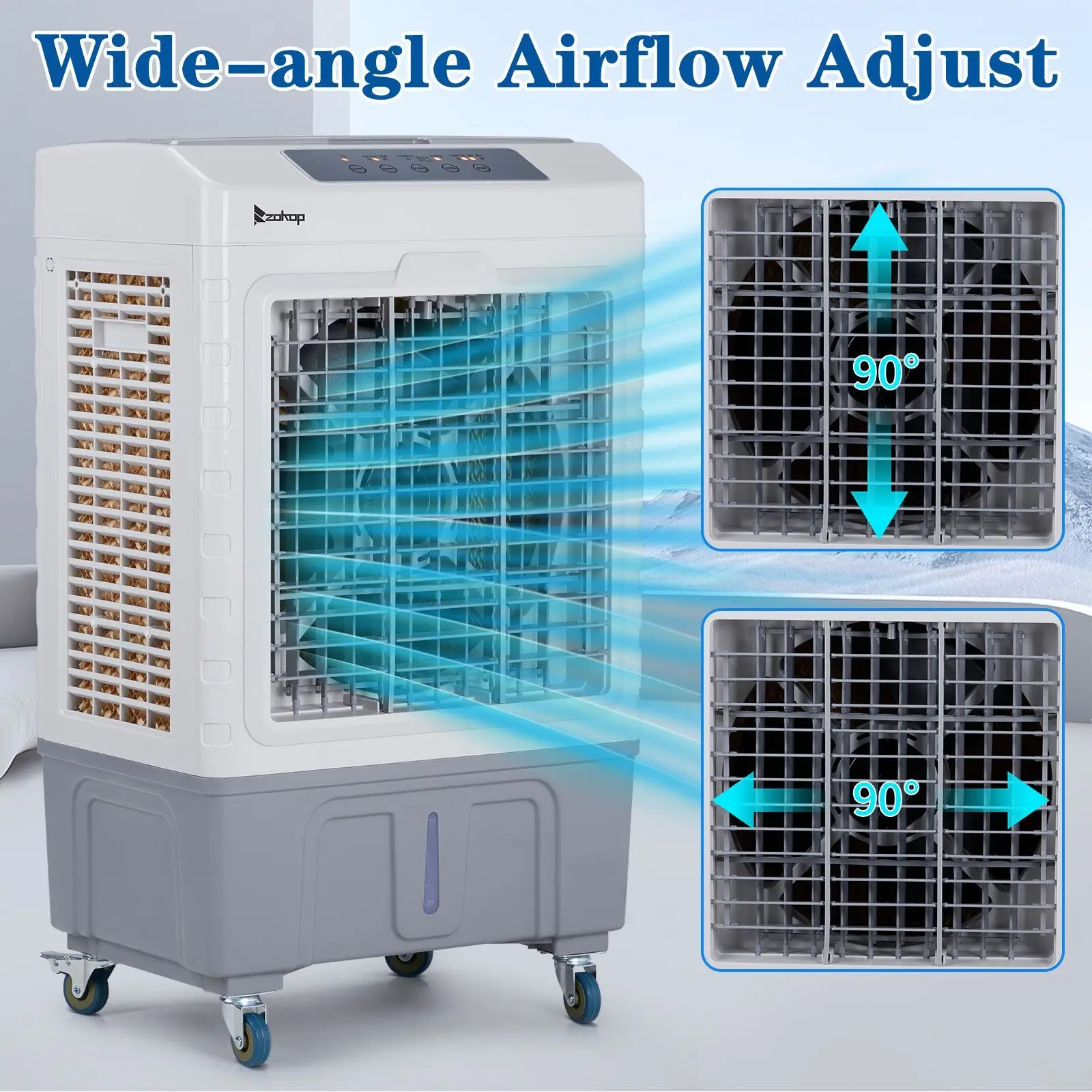 Evaporative Cooler, Portable, 2647, CFM, 75W - detail 10