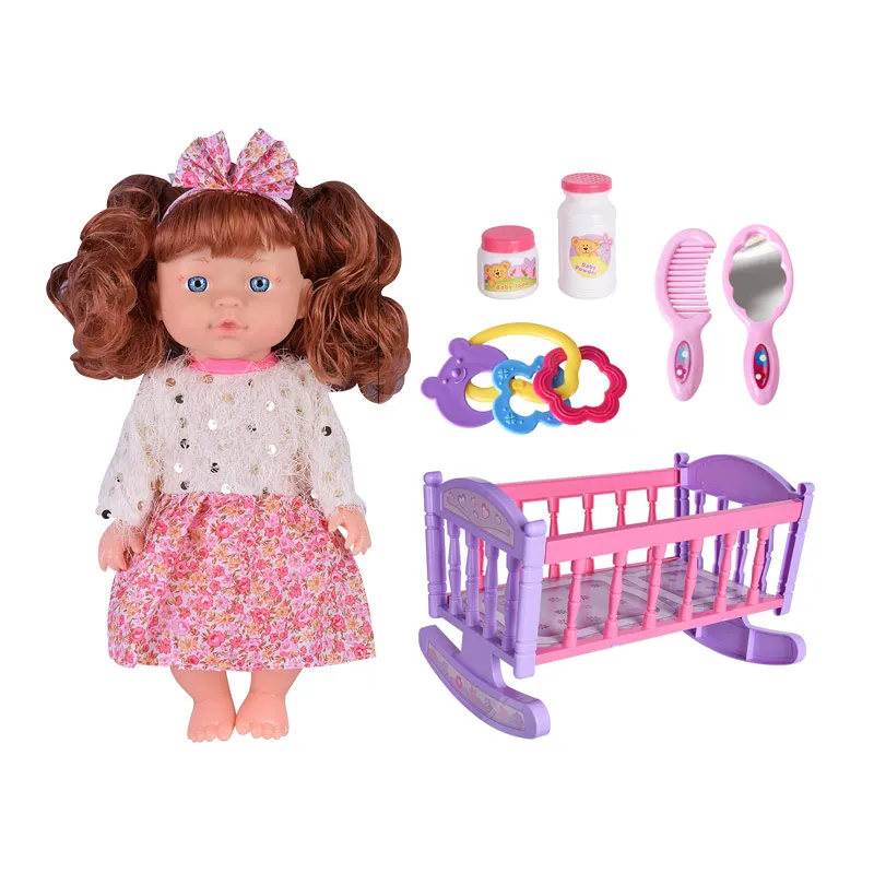EPT New lovely newborn baby play set children pretend play kids doll toys 12 Inch pee doll toys baby doll toys