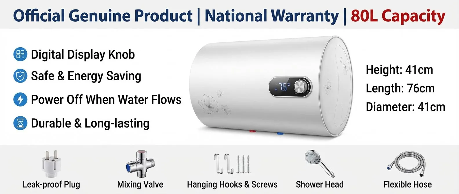 Electric Water Heater, 40L, 2000W - detail 22
