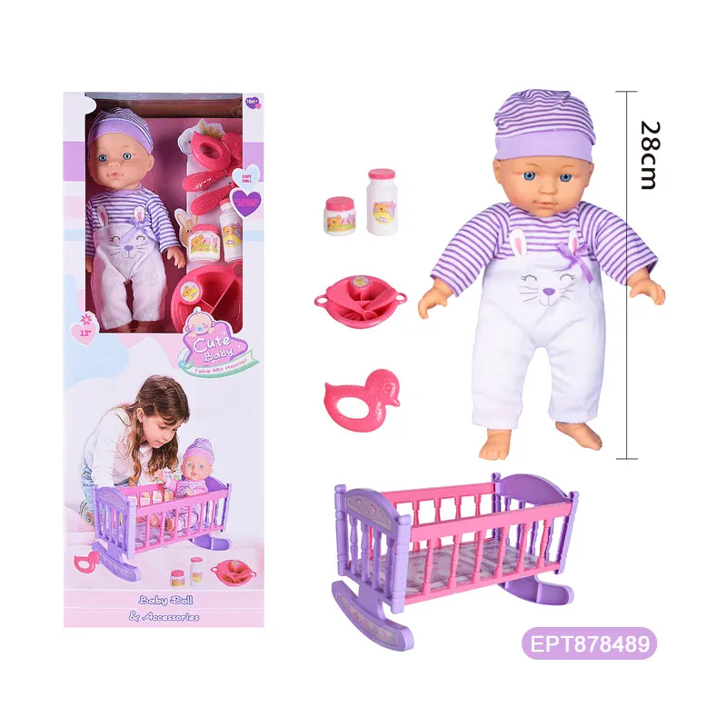 EPT New lovely newborn baby play set children pretend play kids doll toys 12 Inch pee doll toys baby doll toys