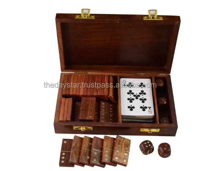 Customisable Wooden Personalize In Dominoes Set Or Dice With