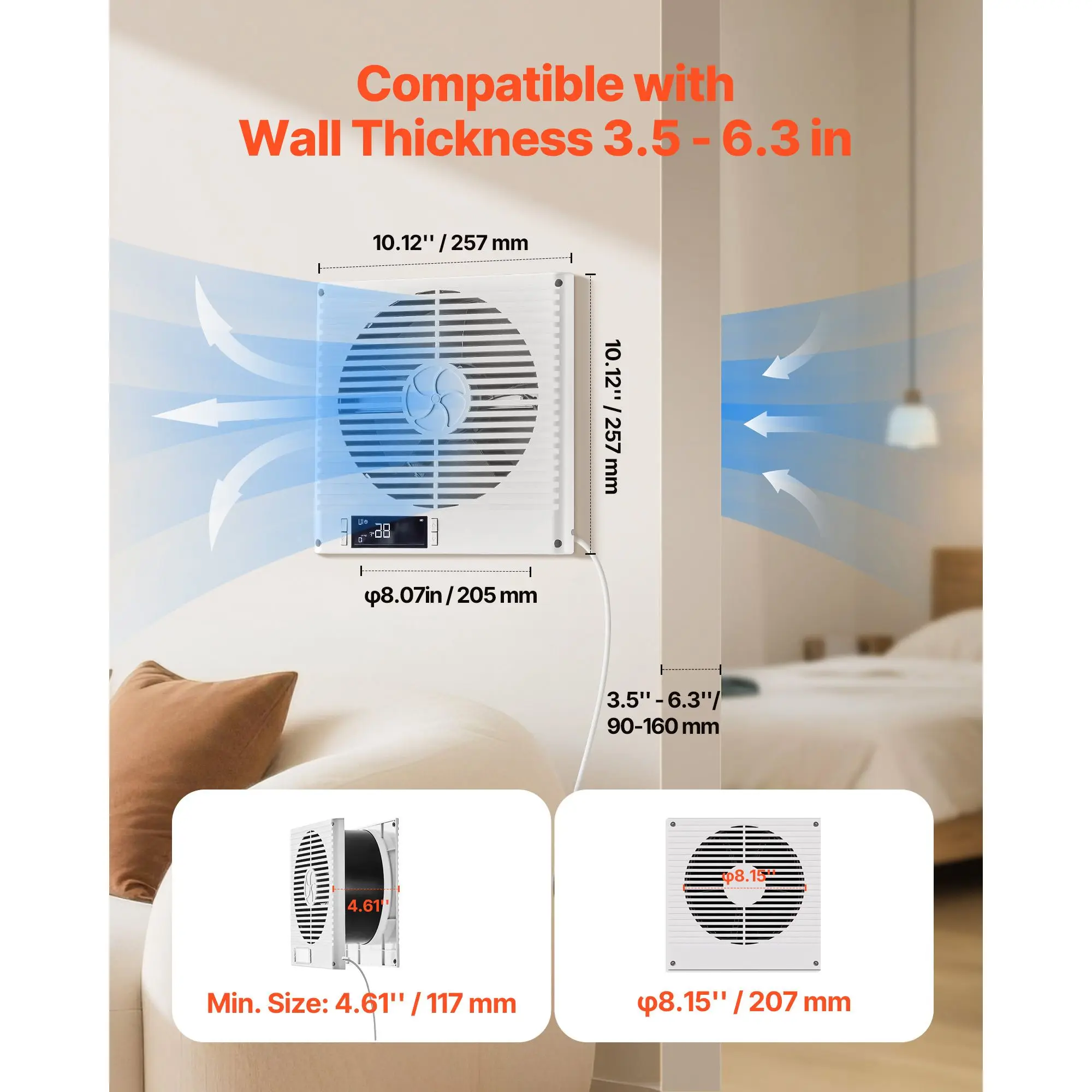 Wall Fan, 2-in-1, 305, CFM - detail 4