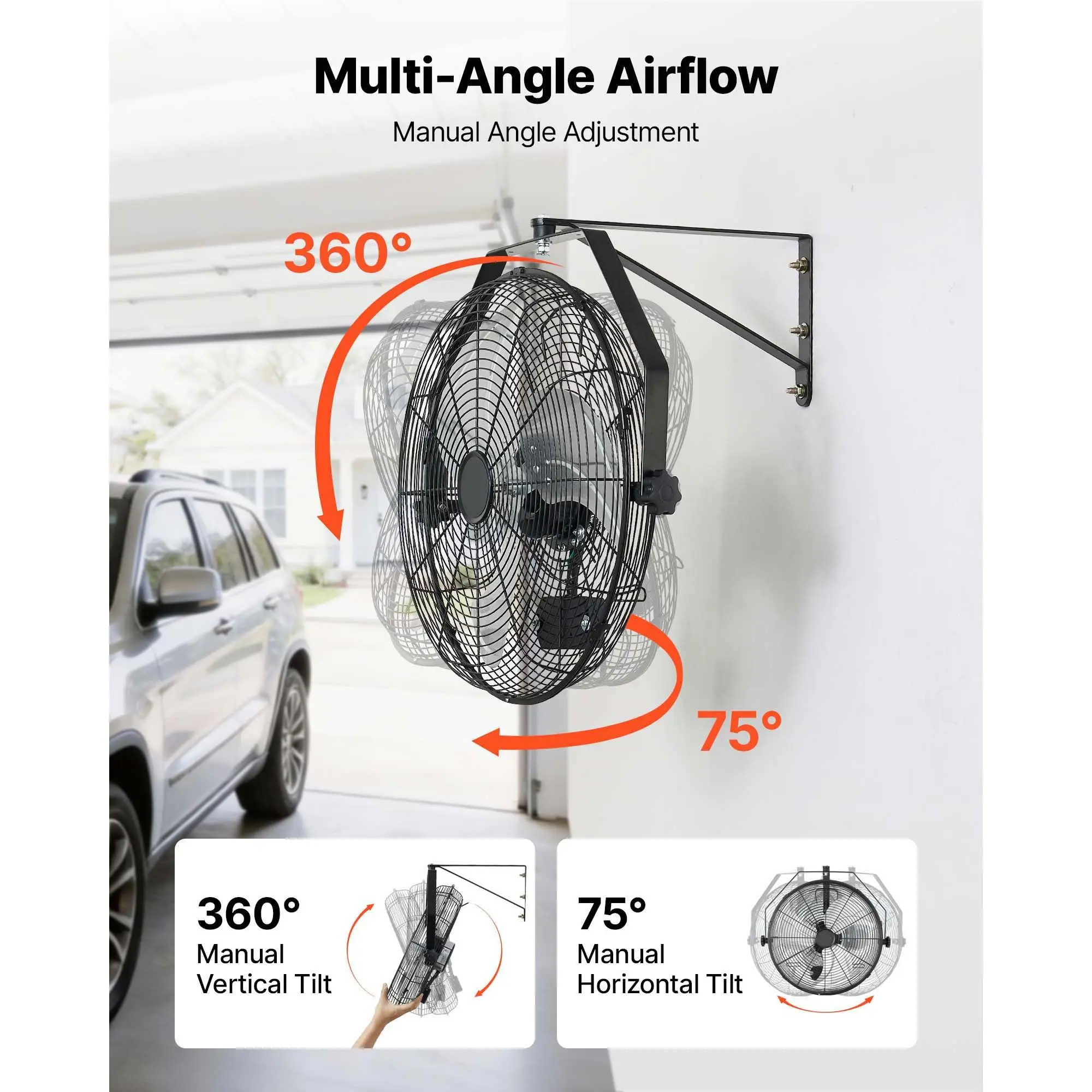 Wall Mounted Fan, 18", IP44, 60W - detail 10