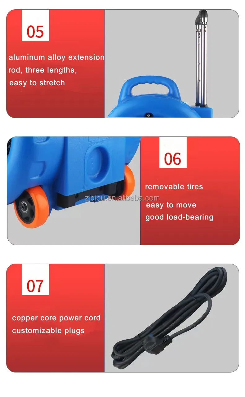 Floor Carpet Dryer Blower, 3-Speed, 370W, Portable, Plastic - detail 10