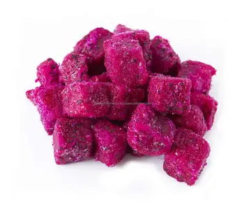 FROZEN DRAGON FRUIT/ IQF PINK PITAYA WITH LOWEST PRICE FROM VIETNAM - FROZEN RED DRAGON FRUIT DICE/CUBE OR HALVES