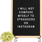 Wooden Self Changeable Wood Frame Letter Board / Frame Felt Letterboard With 3/4inch Letters Wall Memo Board