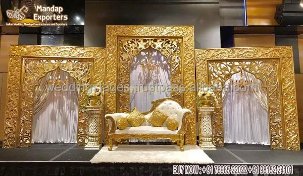 South Indian Wedding Mandap Cum Stage Frames White Frp Stage Panels For