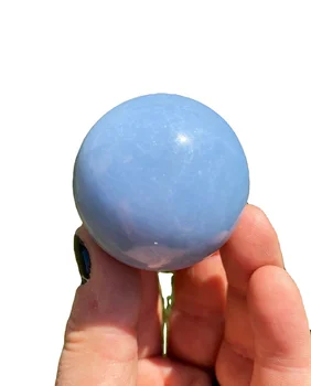 Beautiful Angelite Sphere Crystal Ball Feng Shui Love Ball & Globe IN;7903232 Stone Decoration Polished Gemstone Sphere Natural