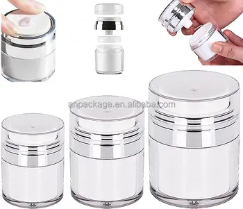 15ml 30ml 50ml double wall luxury design skincare face care serum press style bottle for serum cosmetic airless pump container