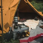Outdoor Portable Multi Camping Case Stainless Tabletop Glamping Tent Stacking Shelf Container Metal Box With Handle