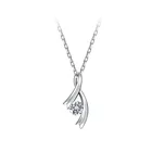Fine Jewelry Real 18K Gold Fairy Design Diamond Twis Pendant Fine 18k Solid Gold Natural Diamond Necklace Jewelry
