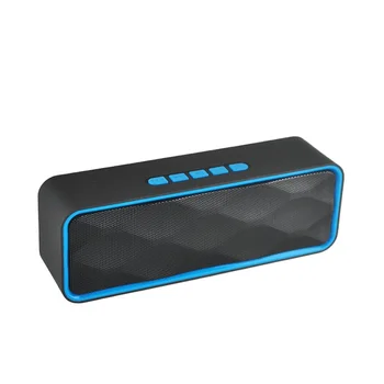 Sound Portable Wireless Square Bluetooth Speaker with FM Radio and Hands-free Function Active Powered Speaker With Microphone