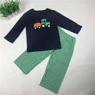 Boys Kids Sets 2020 Wholesale New Halloween Kid Boys Clothing Set Pumpkin Applique Boys Cute Boutique