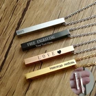 Personalized Name Jewelry Popular Custom Personalized Charm Name Letter Pendant Inspirational Jewelry Bar Name Necklace