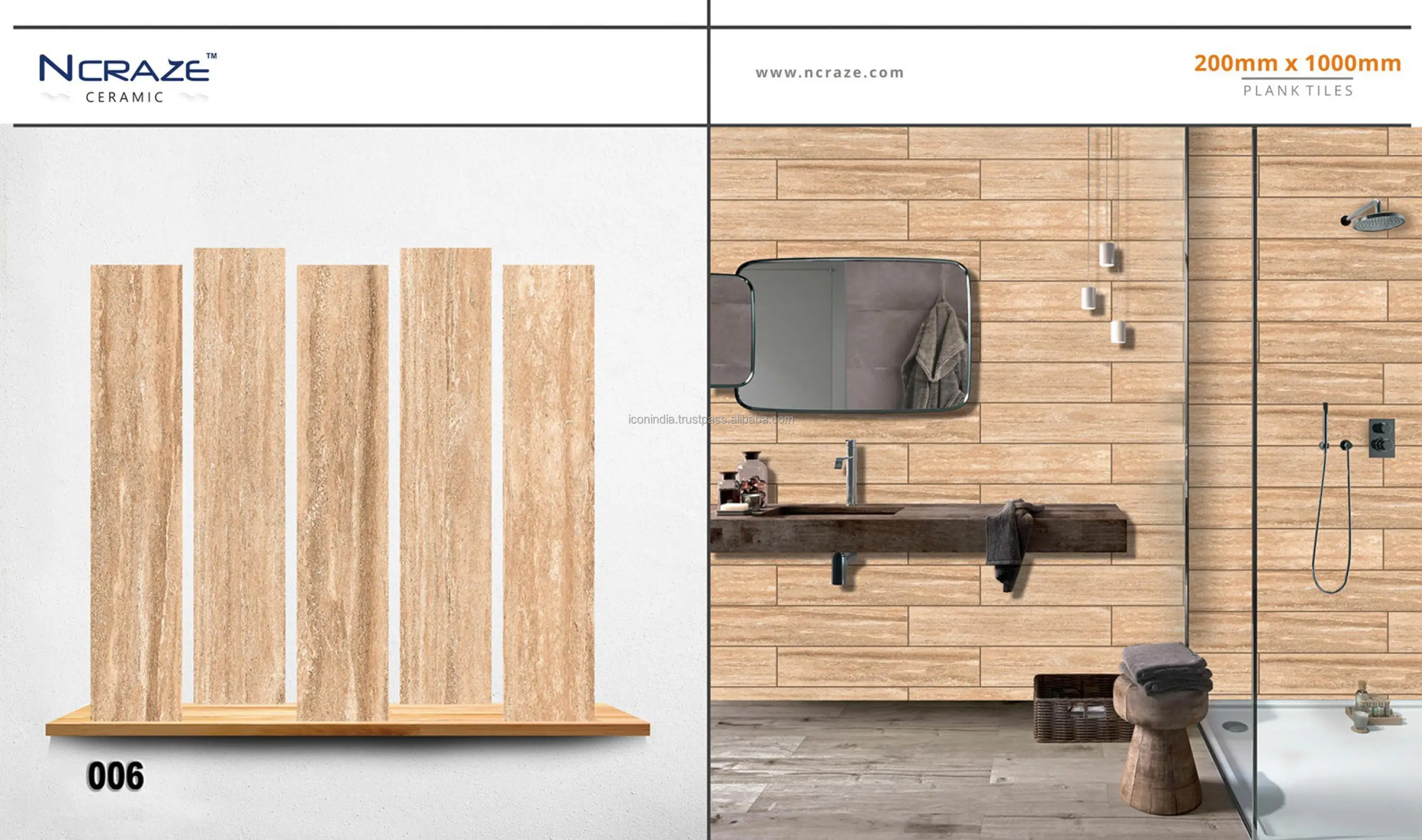 200x1000mm Matt Finish Porcelain Wooden Look For Living Room Used In Floor And Give Vintage Look