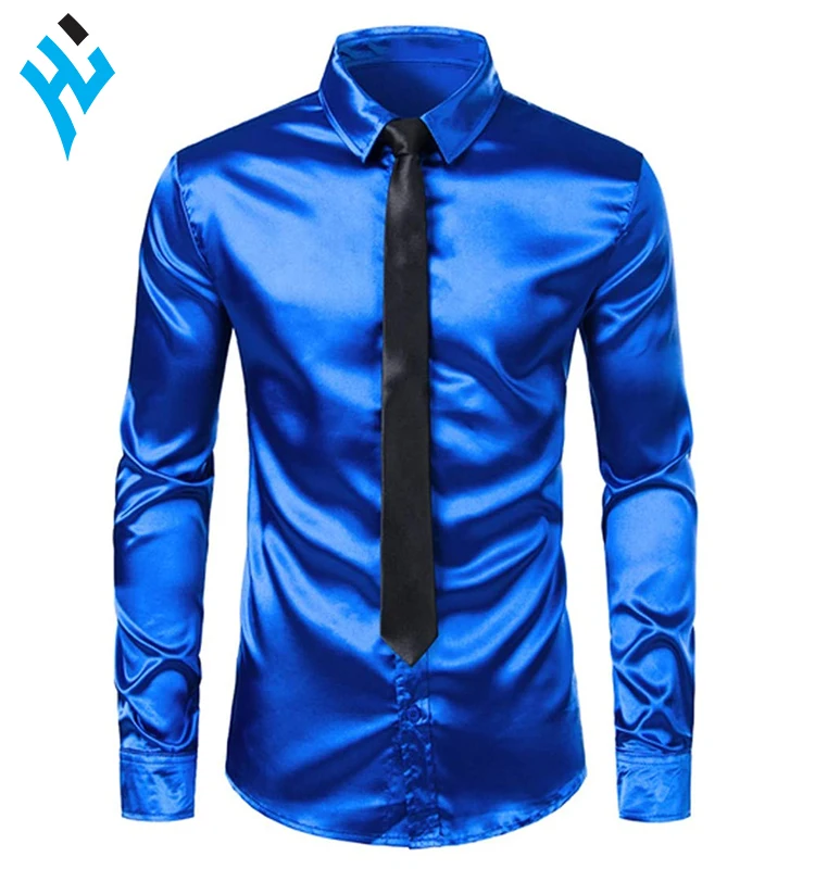 Fashion Nightclub Silk Shiny Button 