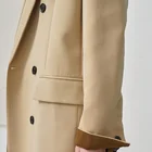 Coat Spring Coat Women Wide Lapel Belt Pocket Regular Size Long Trench Coat Outwear Worth 2 Pockets