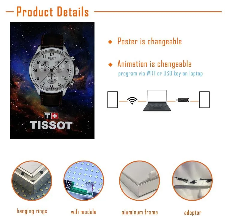 product split flap display electronic soft film dynamic light box advertisement 3d billboard outdoor advertising-9