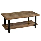 Rustic Metal Frame Living Room Tv Stand Modern Coffee Table