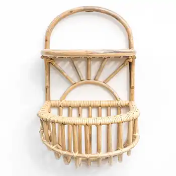 Best Price Sunny Rattan Shelf With Basket Ethically Handcrafted In Vietnam
