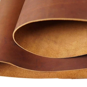 Brown Tooling Leather Square 2.0mm Thick Finished Full Grain Cow Hide Leather