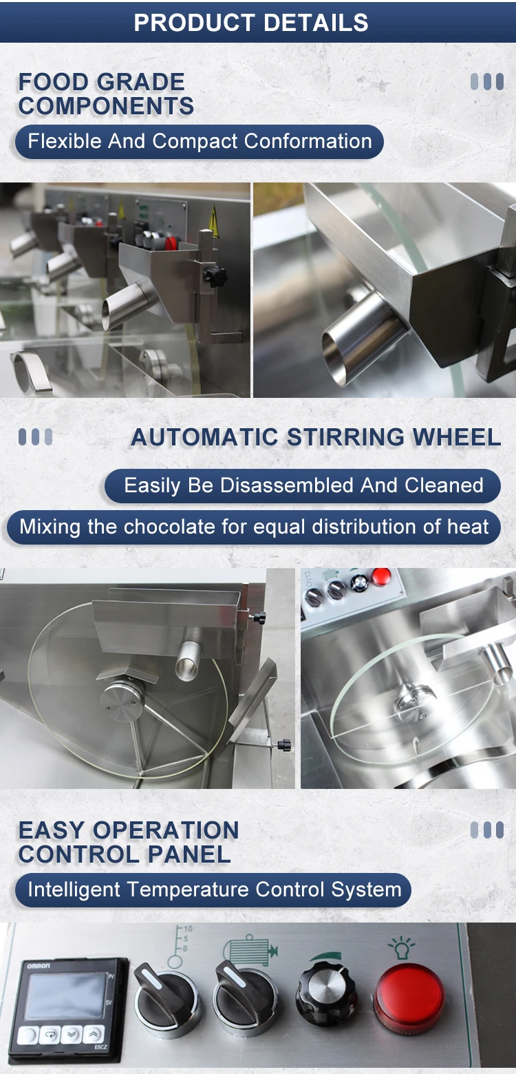 Mini Steel Automatic Hot Chocolate Tempering Chocolate Wheel Temperer ...
