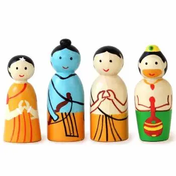Ramayana Combo-peg Dolls Wooden Traditional wooden toys Top manufacture Desi Wooden & Other Traditional Toys India at wholesale