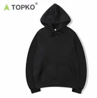 Hoodie Black Hoodie TOPKO OEM High Quality Wholesales Women Custom LOGO Gym Unisex Black Hoodie