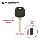Key Transponder Car Key Uncut TR47 Brass Key Blade Texas ID 4D72 80 Bits G Chip For Toyota Scion