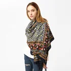 Scarf Shawl Soft Chiffon Feel Scarf Bohemian Ethnic Tribal Design Long Cape Boho Shawl Wrap