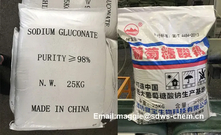 Top seller export quality sodium gluconate 98% as industrial cleaning chemical