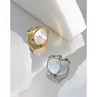 Jewelry Ring Rings H-R863 Amazon Hot Jewelry Shell Stone Sterling Silver 925 For Women Ring