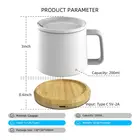 Usb Mugs 200ml USB Heating Constant Temperature Milk Water Mugs Warmer Ceramic Tea Cups Coffee Mugs
