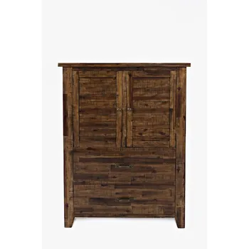 Wood Living Room Cabinet with Drawers and Doors Vintage Accent Storage Chest for Entryway