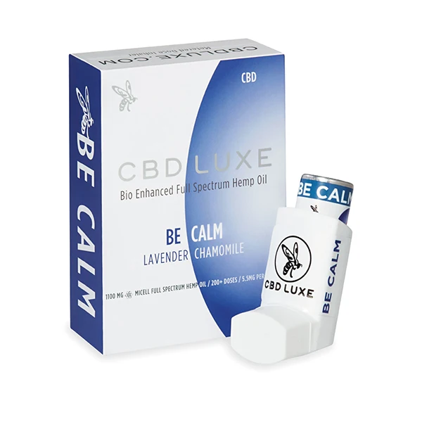 CBD Inhaler  - BE CALM - استخراج عشبي 1100 mg Lavender, Chamomile - Herbal Extract CBD Oil Private Label Lab Tested In USA