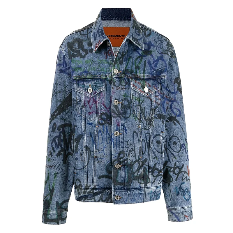 Brand Print Denim Jacket Supplier 