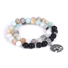 Tree Life Pendant Accessories Volcanic Lava Stone Indian Aquatic Agate OM Jewelry Stone Bracelets