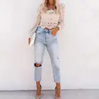 Top OEM Hollow Female Upper Body Outer Cotton Crochet Lace Crop Top