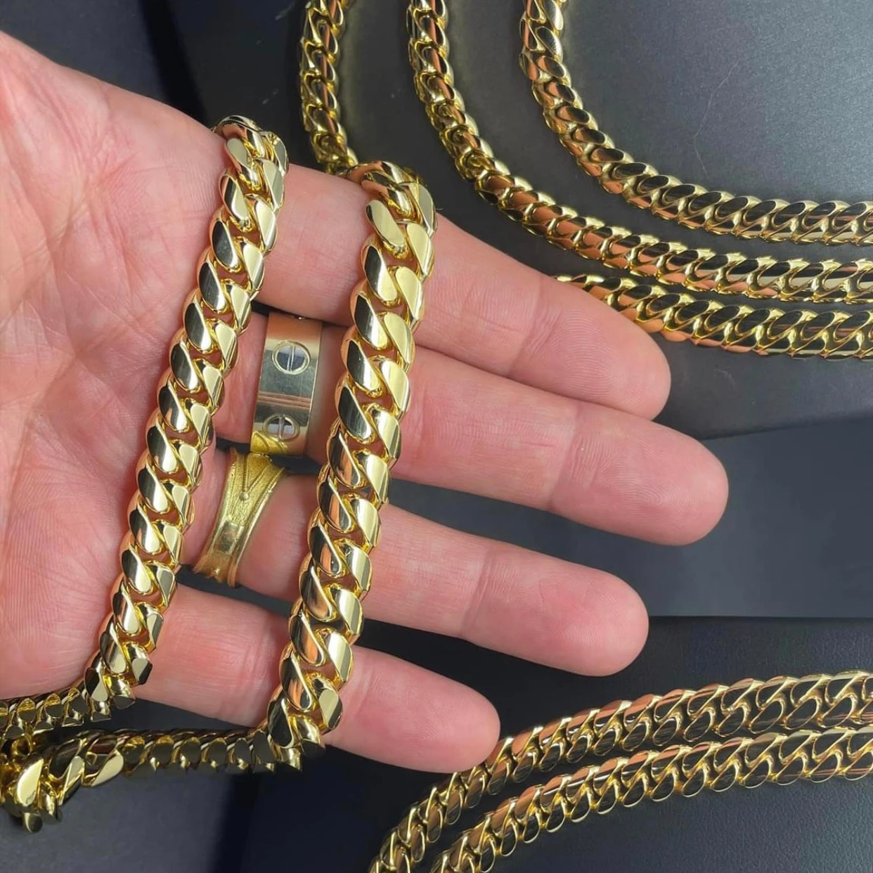 10k Real Gold Miami Cuban Links 