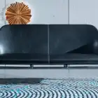 Office 2020 Hot Simplicity Design Stainless Steel Dark Blue Leather Waiting Area Modern Office Sofas