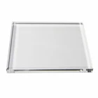 Lucite Crystal Clear 15mm Solid 4x6'' Beveled Rectangle Perspex Mineral Stand Lucite Acrylic Fossil Gem Display Base