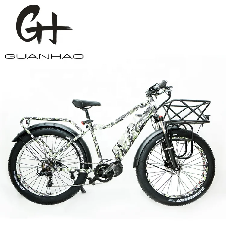 26 Mid Drive Motor Bafang 8 Fun 1000w 48v 21a Hunting Mountain Fat Tire E  Bike Electric Bike - Buy Mid Drive Motor 1000w 48v Fat Tire Electric  Bike,Hunting E Bike Fat