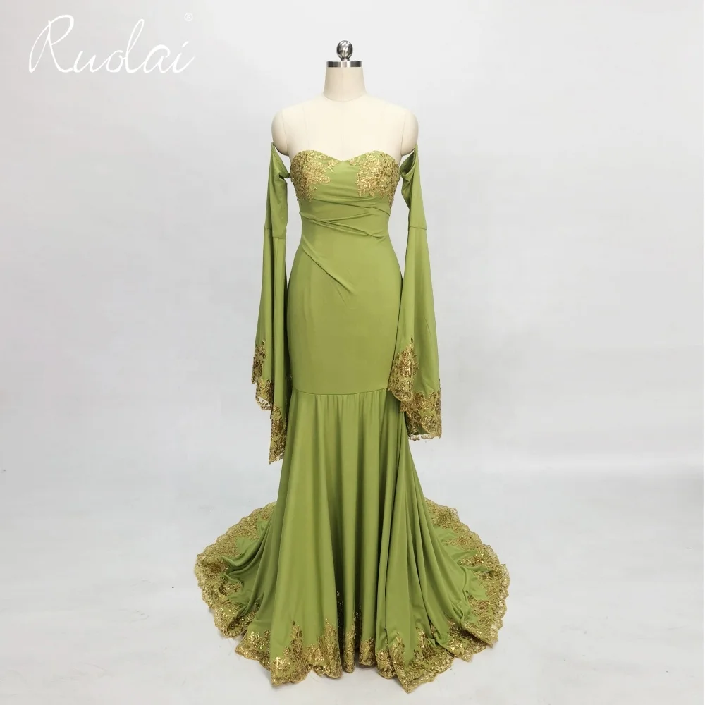 Green prom dress with sleeves-Sex photo