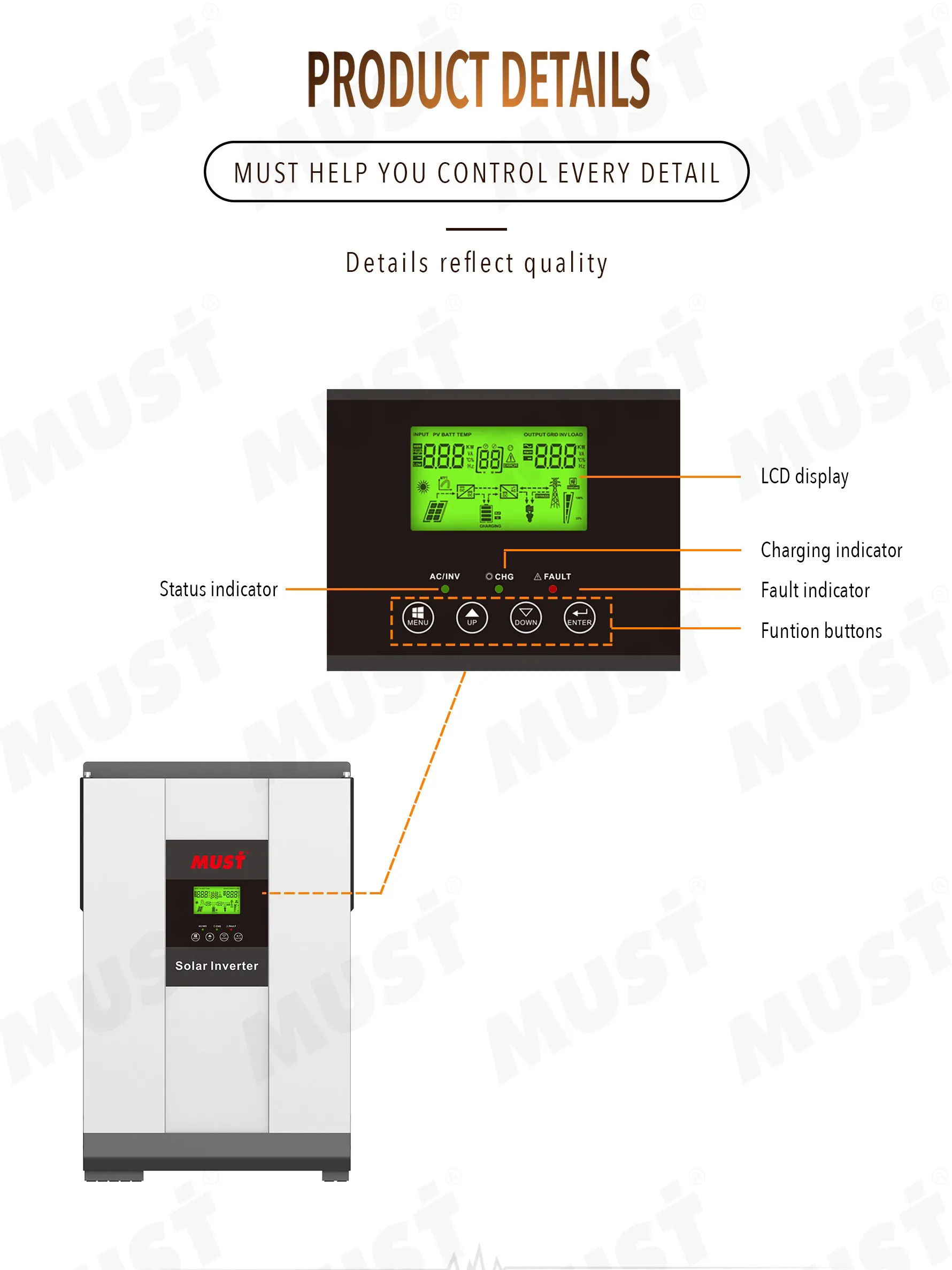 Must Hybrid Solar Power Inverter Kw Kw Kw Kw Off Grid With A